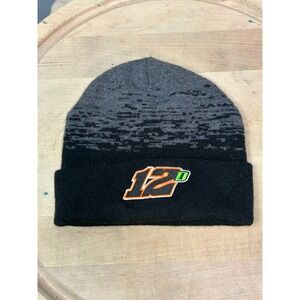 Mens 12 Black Gray Ombre Knit Beanie Hat Cap America Made USA